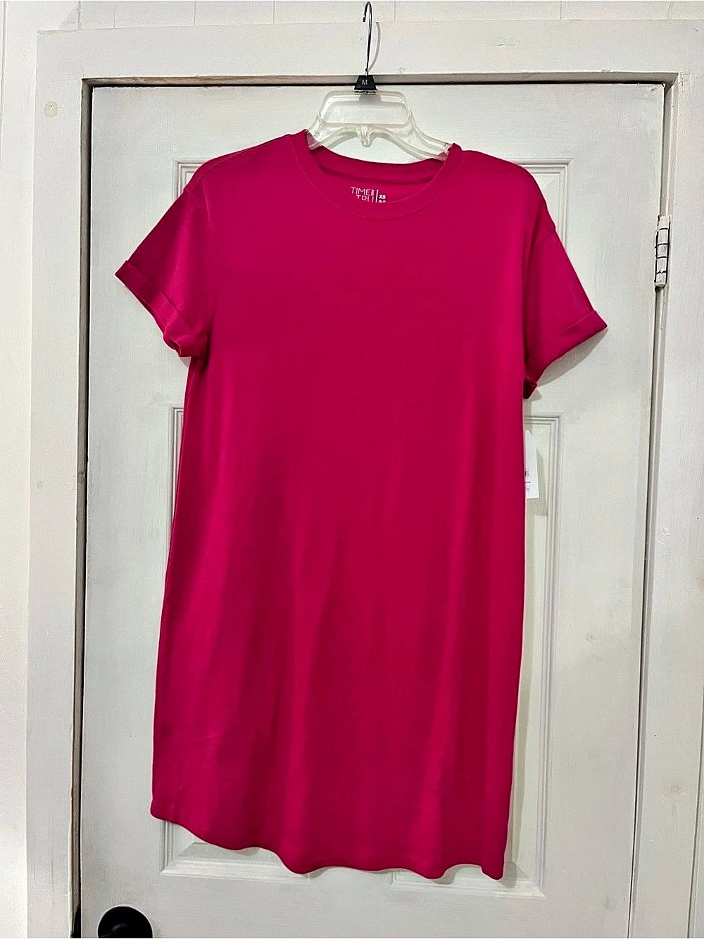Time and Tru Short Sleeve T-Shirt Dress Pink Mini Dress XS